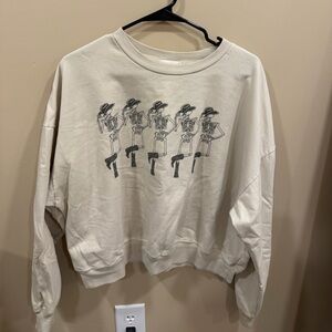 Altrd StateWhite Sweatshirt with Skeleton Print